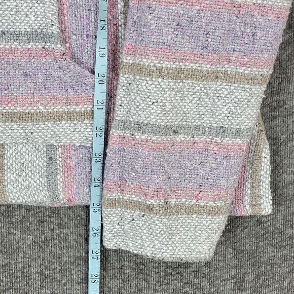 Artesanias Hoodie Womens Large Gray Pink Hooded Sweater Surfer Skater Drug Rug - Picture 4 of 9